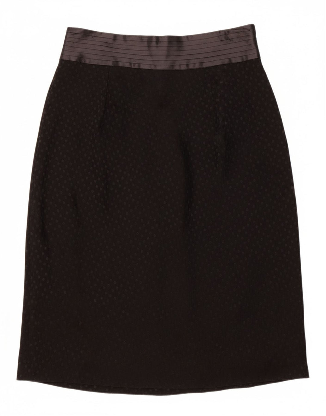 L.PUCCI Womens Straight Skirt IT 46 Large W30  Black Spotted Acetate