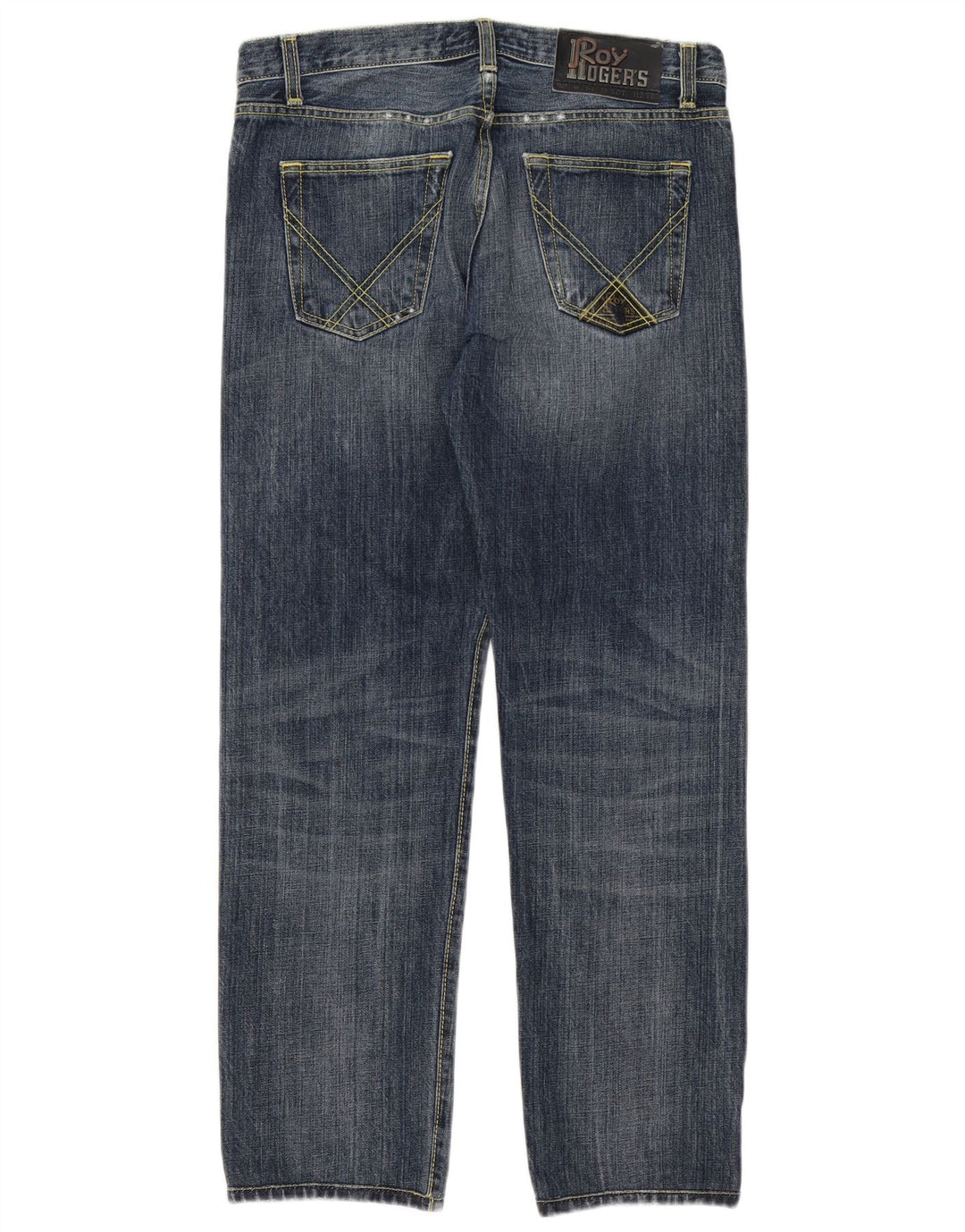 Jeans dritti da uomo Roy Rogers W31 L29 cotone blu navy