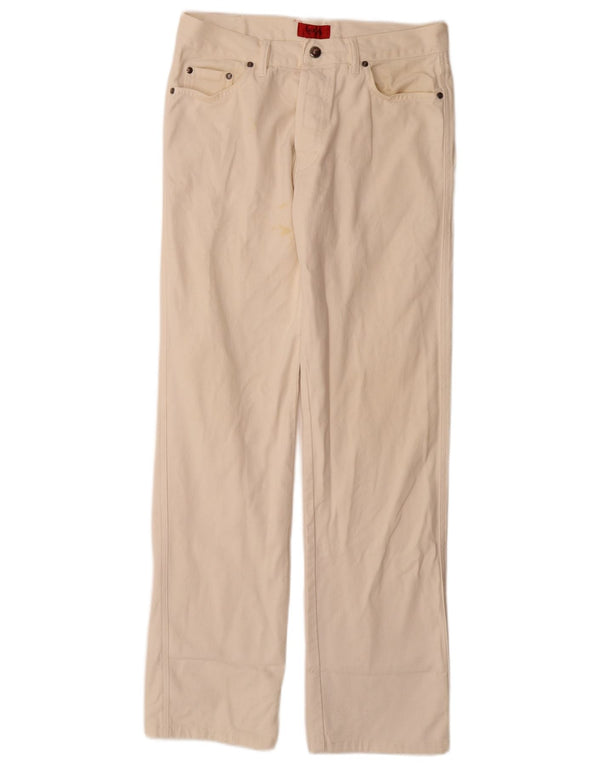 Jeans dritti da uomo Hugo Boss W32 L34 cotone bianco sporco