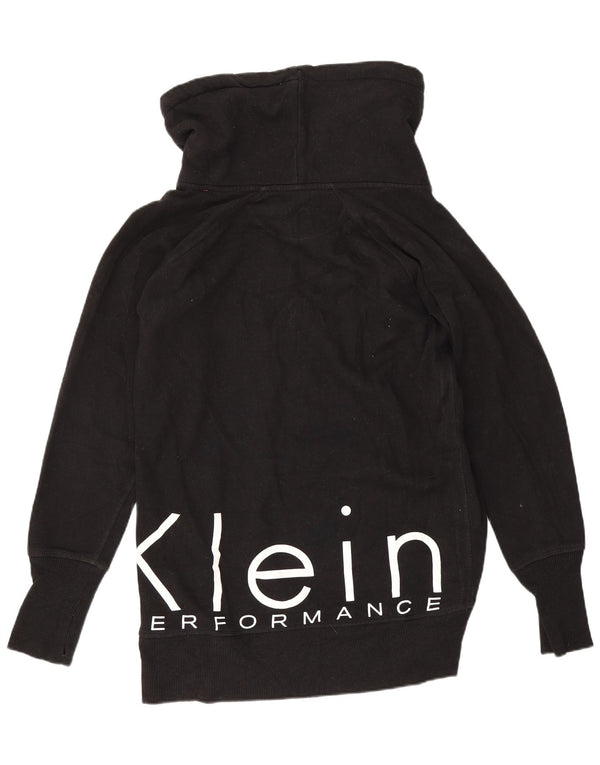 Calvin Klein Womens Graphic Sweatshirt Jumper UK 16 Large Black Cotton