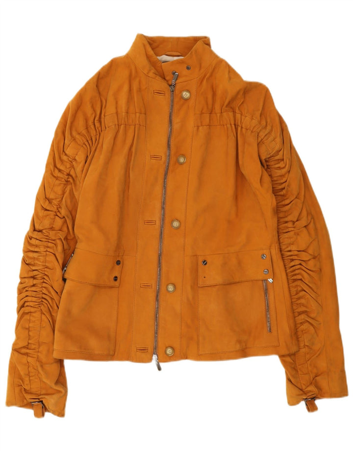 Giacca Donna Scamosciata Borbonese IT 48 XL Pelle Marrone