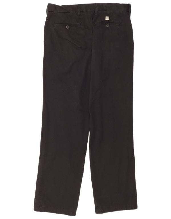 Pantaloni chino dritti da uomo Marks & Spencer W32 L31 cotone nero