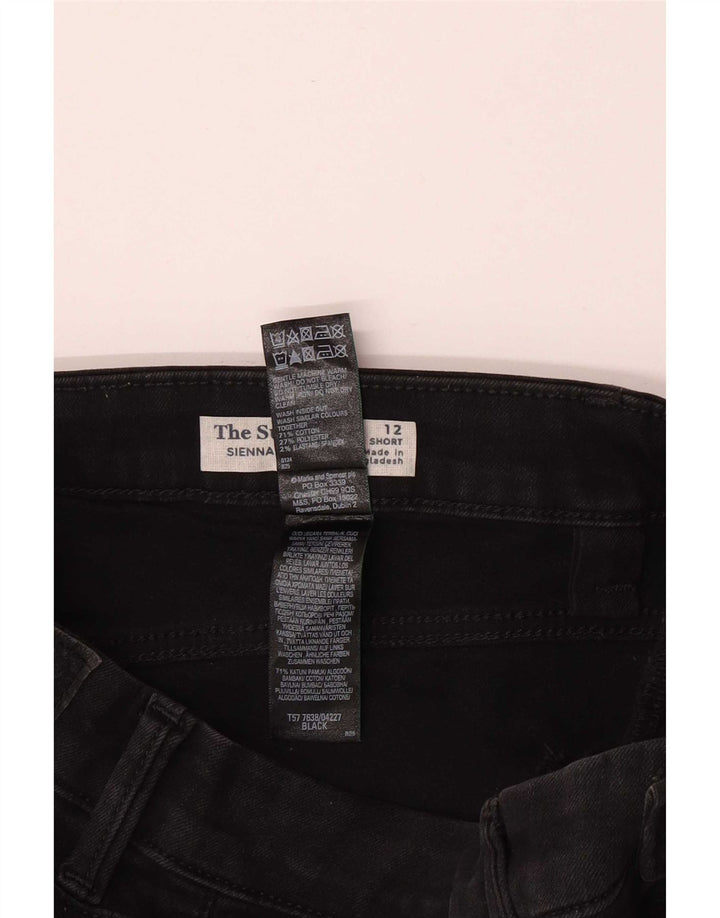 Jeans dritti Marks & Spencer da donna Sienna UK 12 medio W28 L28 neri