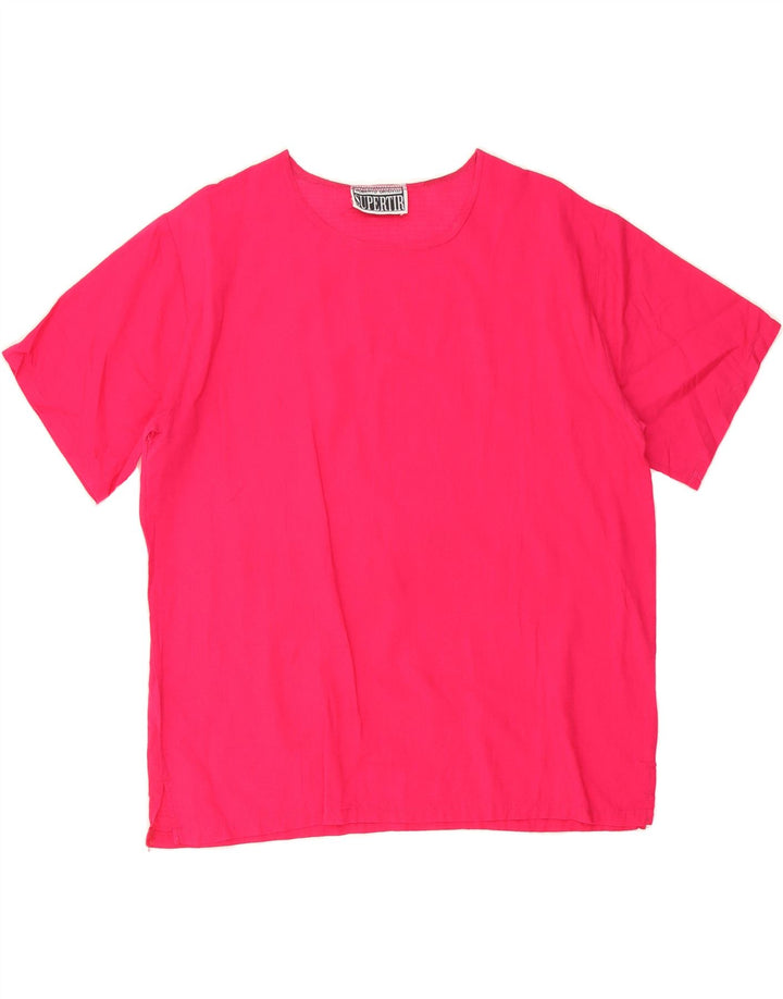 VINTAGE Womens Blouse Top IT 48 XL Pink Cotton Vintage Vintage and Second-Hand Vintage from Messina Hembry 