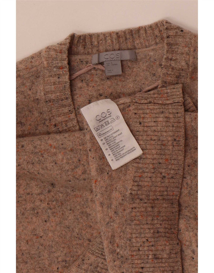 Cos Maglione cardigan da donna UK 14 Marrone medio Lana