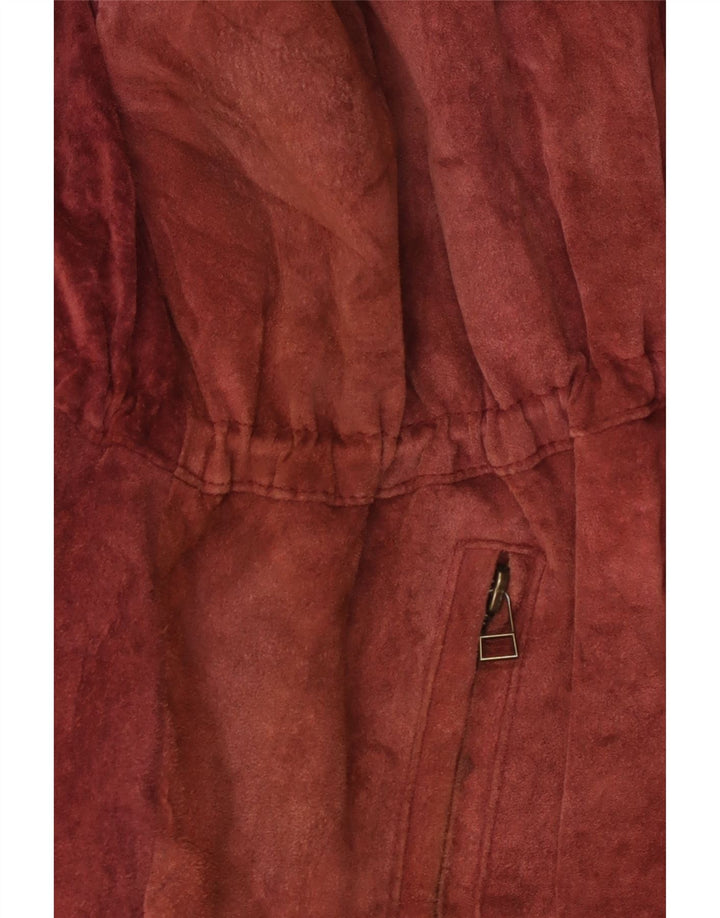 Soprabito in pelle scamosciata da donna Miss Joy EU 44 XL Pelle bordeaux