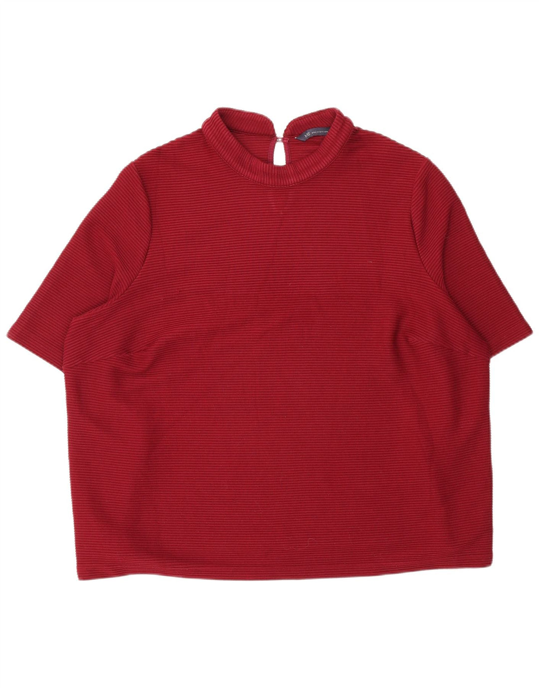 Top camicetta da donna Marks & Spencer UK 20 2XL Poliestere bordeaux