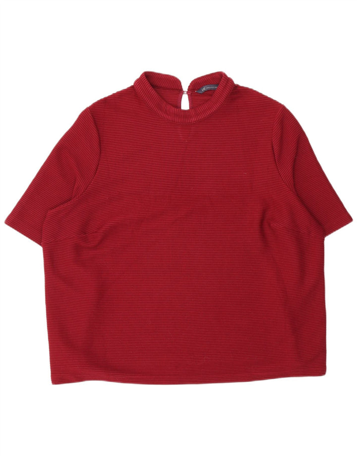 Top camicetta da donna Marks & Spencer UK 20 2XL Poliestere bordeaux
