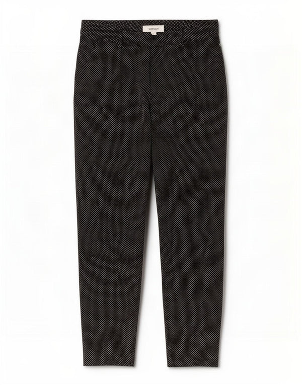 Pantaloni da abito slim da donna Zara EU 34 2XS W24 L25 Poliestere maculato nero
