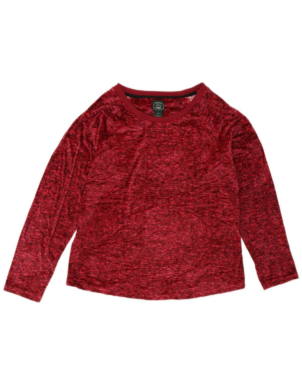 Laura Ashley Top da donna a maniche lunghe UK 14 Poliestere rosa medio