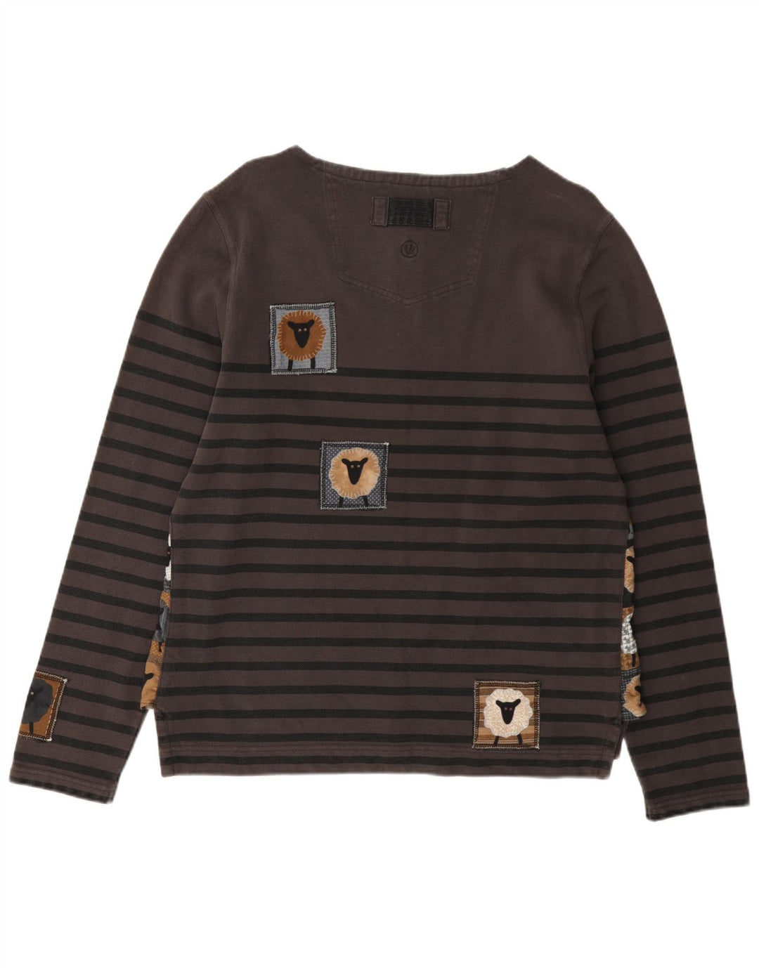 Felpa da uomo Fat Face Maglione piccolo grigio a righe