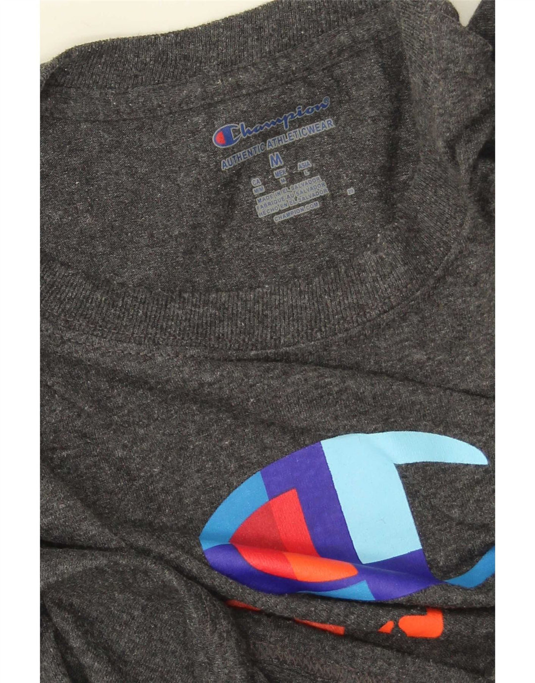 T-shirt grafica da uomo Champion Top grigio medio