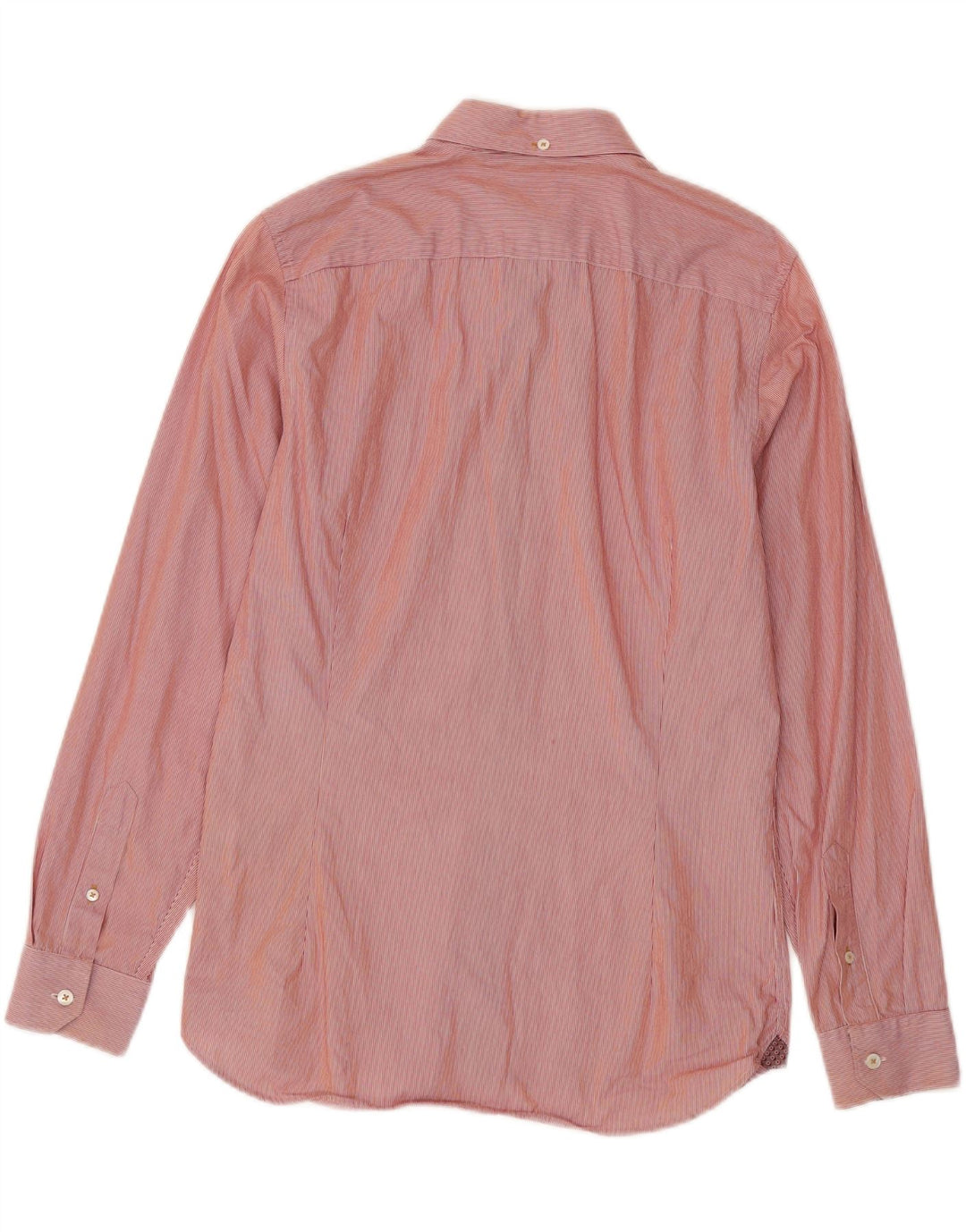 Camicia da uomo Ted Baker taglia 2 piccola in cotone gessato rosso