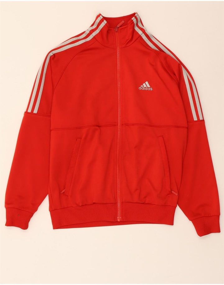 ADIDAS Mens Tracksuit Top Jacket UK 32/34 XS Red Polyester Vintage Adidas and Second-Hand Adidas from Messina Hembry 