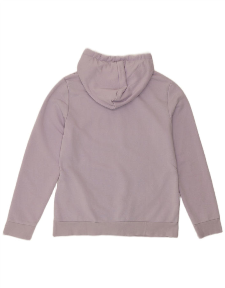 Maglione con cappuccio grafico da donna ADIDAS UK 12/14 Cotone viola medio
