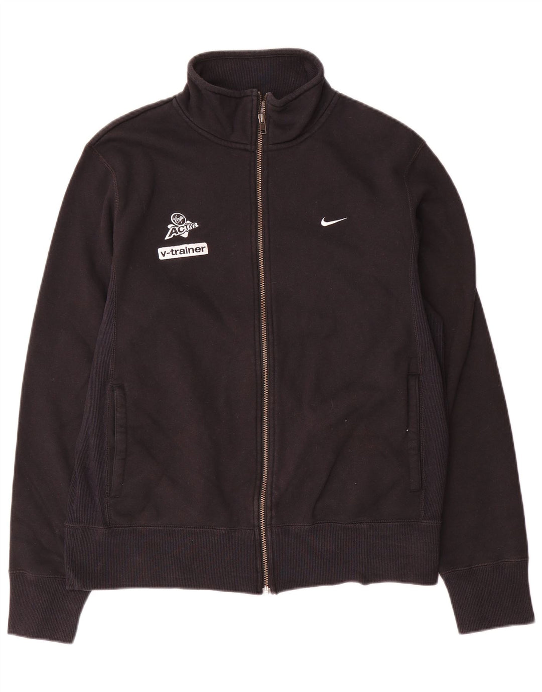Giacca da ginnastica grafica da uomo Nike UK 38/40 cotone nero medio