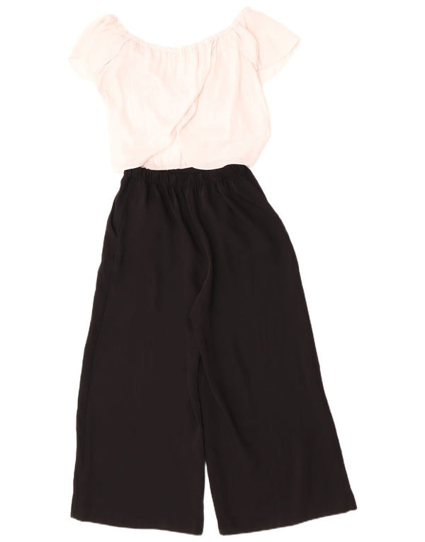 Tuta da donna Zara con vestibilità ampia e spalle scoperte UK 6 XS Colorblock nera