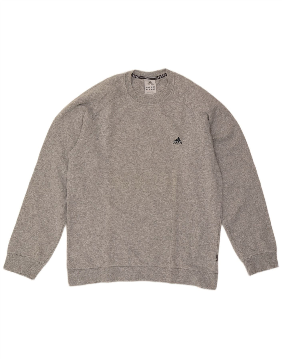Felpa Adidas da uomo maglione grande in cotone chiazzato grigio