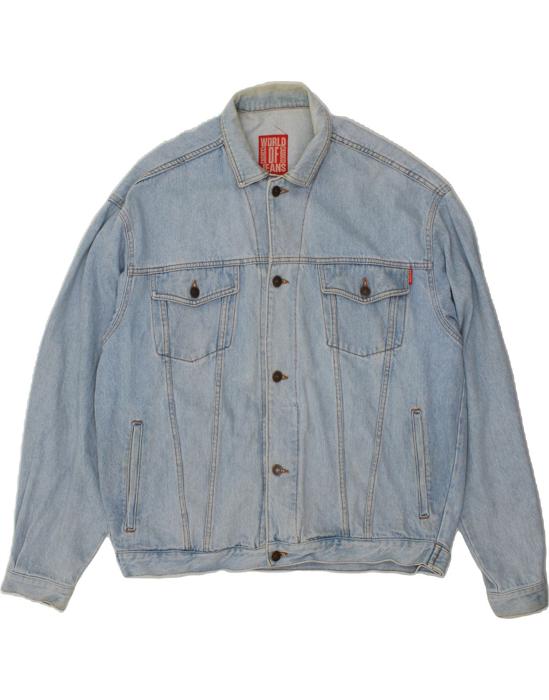 CASUCCI Giacca in denim da uomo UK 44 2XL Cotone blu