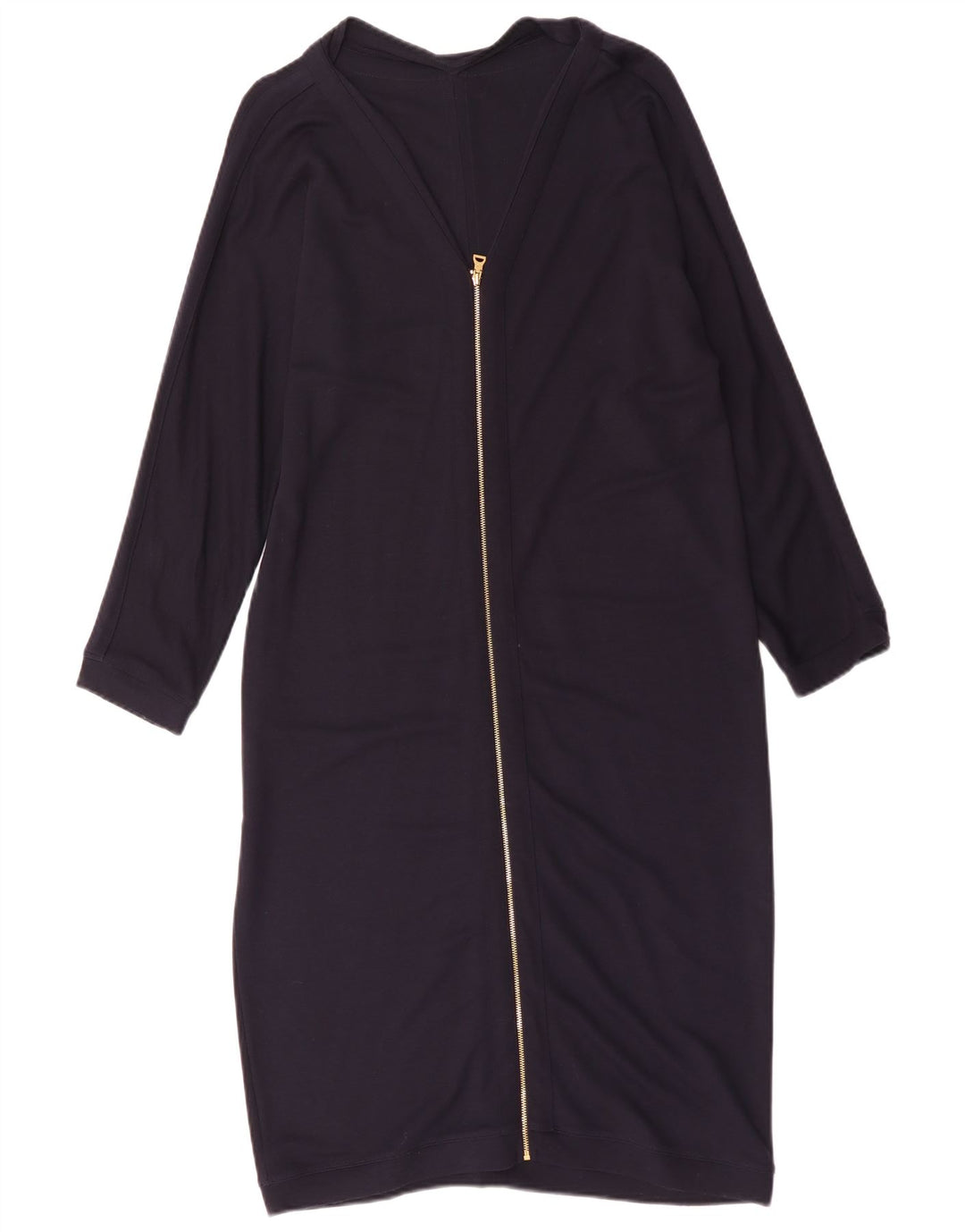 Abito basic a maniche lunghe da donna Jaeger UK 16 Large in viscosa blu navy