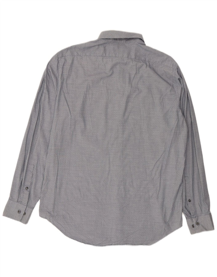 Camicia slim fit da uomo Calvin Klein grande blu navy geometrica