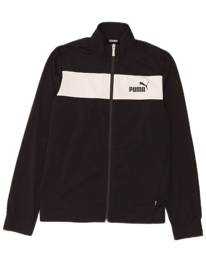 Giacca da tuta da ragazzo PUMA 13-14 anni Poliestere color block nero