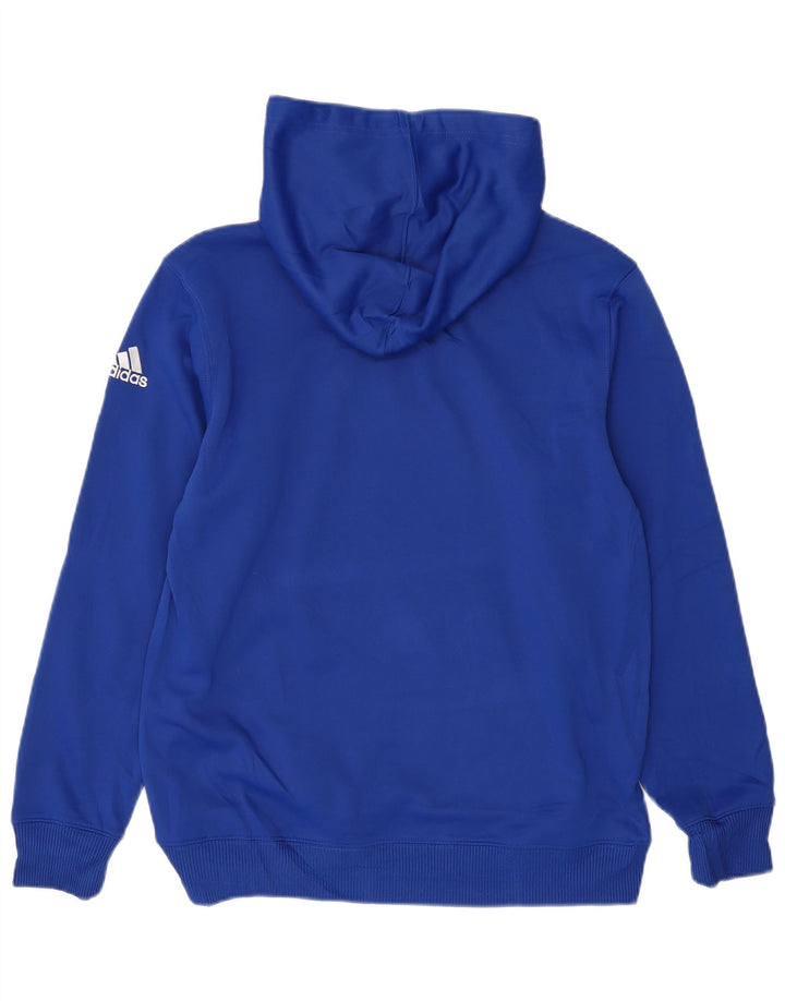 Felpa con cappuccio grafica Adidas Panthers da uomo in poliestere blu medio