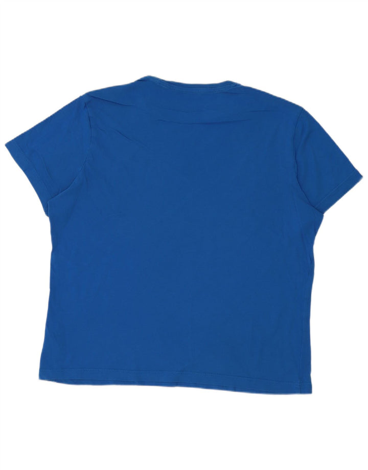 T-shirt grafica regolare da uomo a maniche corte Reebok Top grande in cotone blu