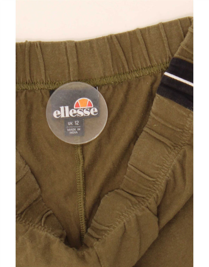 Leggings da donna Ellesse UK 12 cotone color block color kaki medio