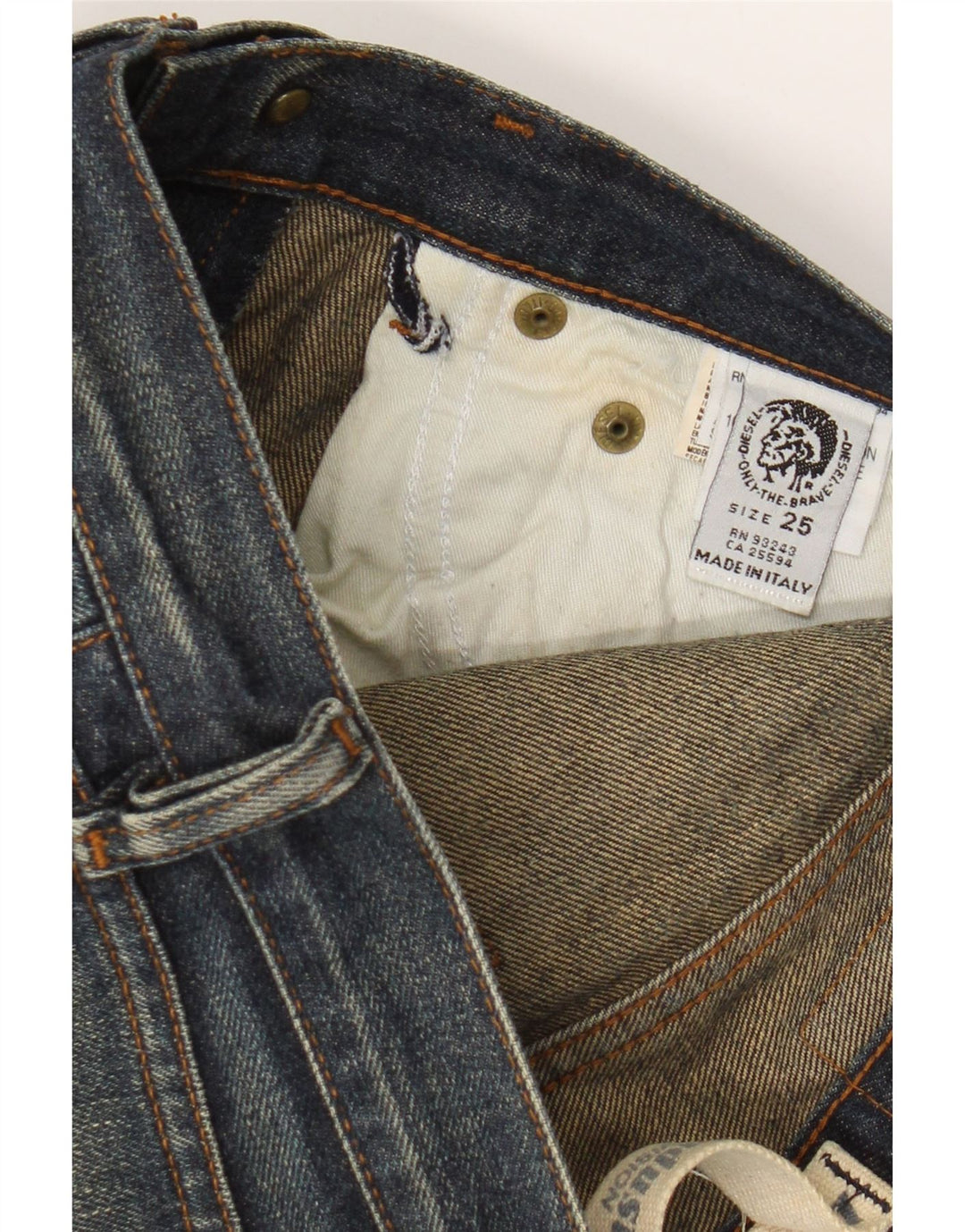 Jeans dritti Larkee da donna Diesel W25 L32 cotone blu
