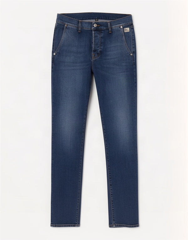 Jeans slim da uomo Roy Rogers W33 L31 cotone blu navy