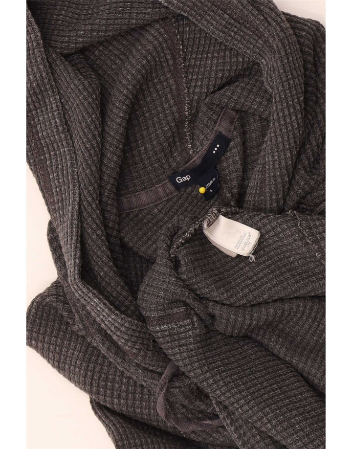 Gap Top da uomo con cappuccio a maniche lunghe in cotone grigio grande