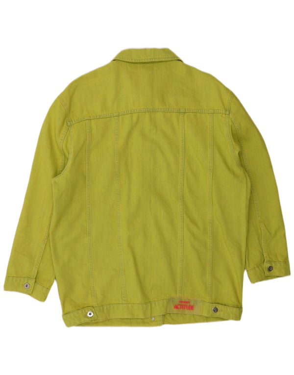 TWINSET Giacca in denim oversize da donna UK 10 Small Green Cotton Modern