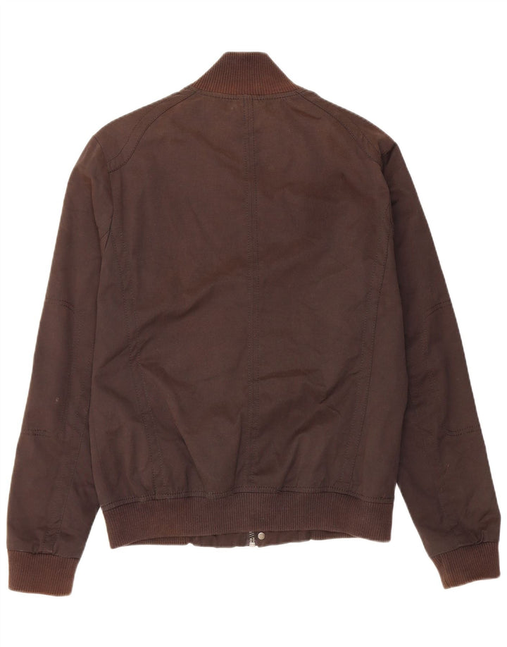 Giubbotto bomber da uomo Zara UK 40 grande cotone marrone