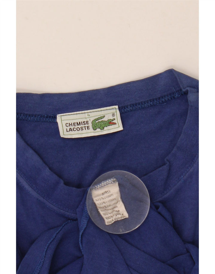 T-shirt da uomo Lacoste taglia 4 in cotone blu medio