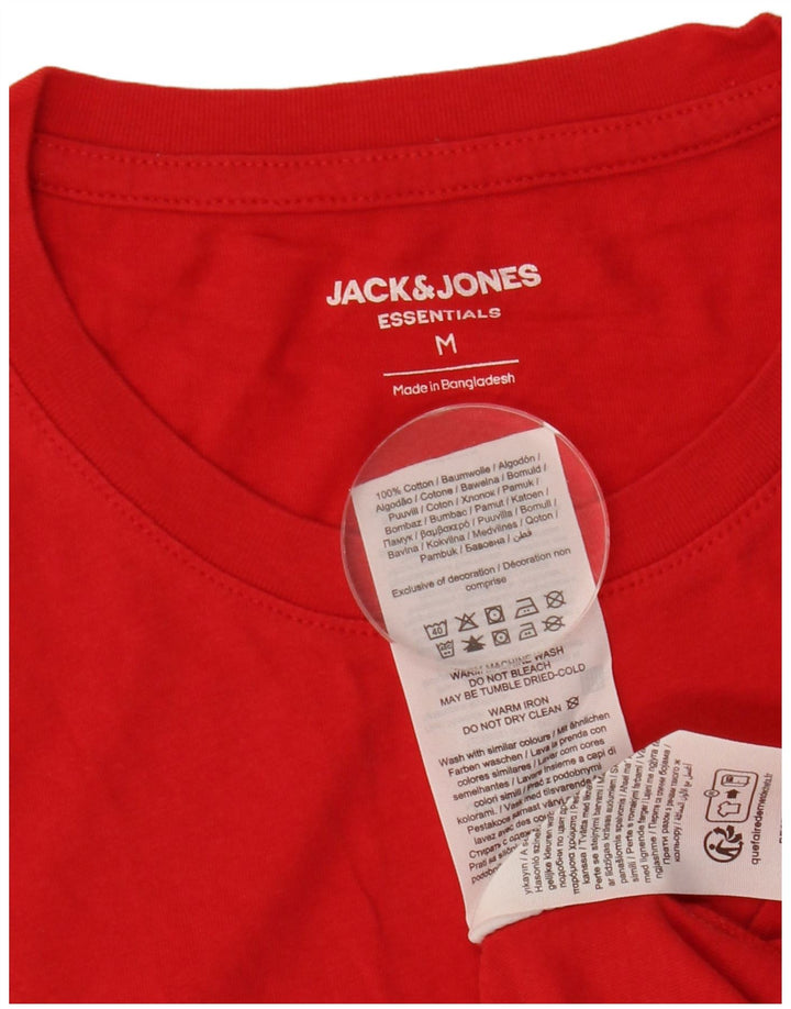 T-shirt grafica da uomo Jack & Jones Top in cotone rosso medio