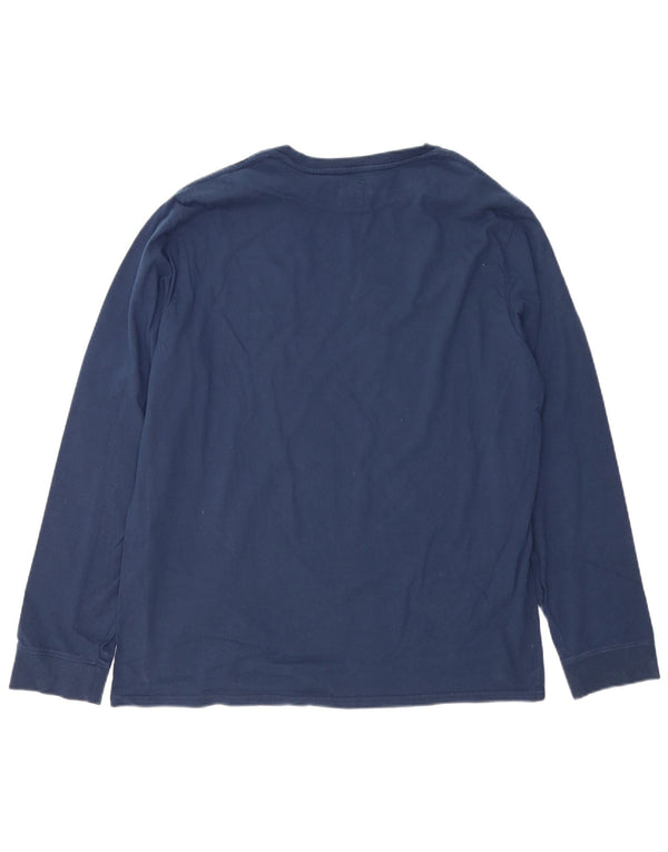 Levi's Maglia standard da uomo a maniche lunghe XL in cotone blu navy
