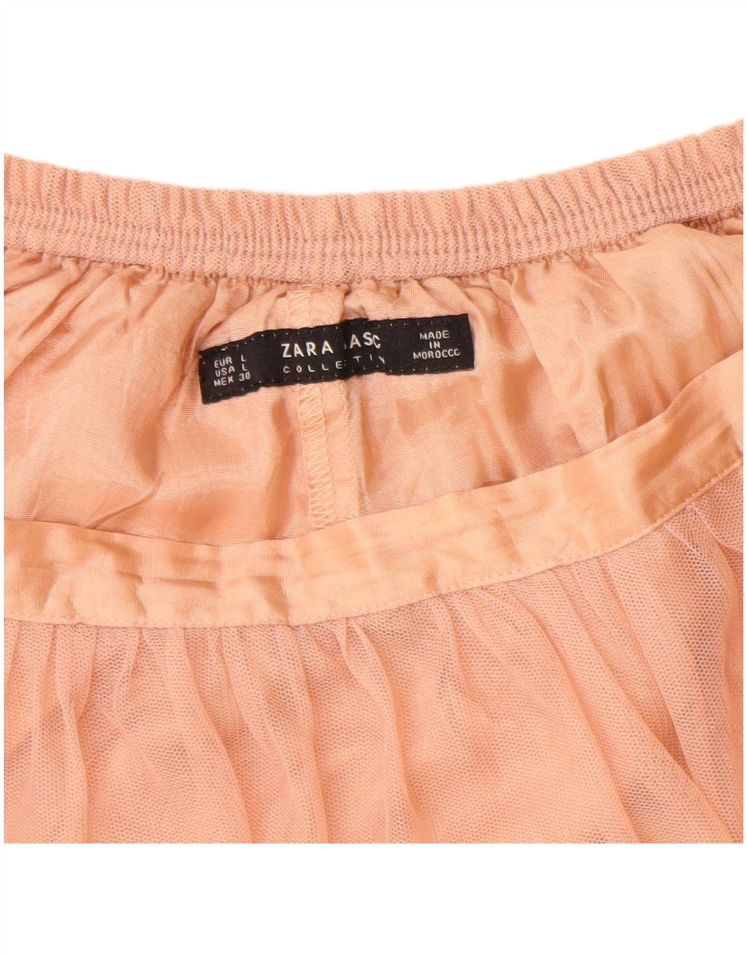 Gonna tutù a vita alta da donna ZARA grande W30 rosa