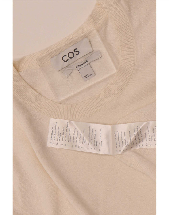 T-shirt regolare da donna Cos UK 14 cotone bianco medio