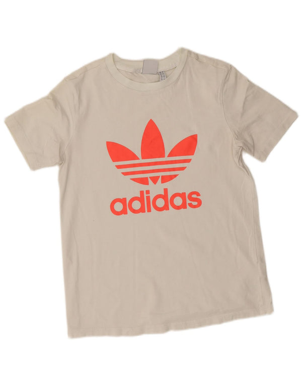 T-shirt grafica da donna Adidas Top UK 12 cotone bianco medio