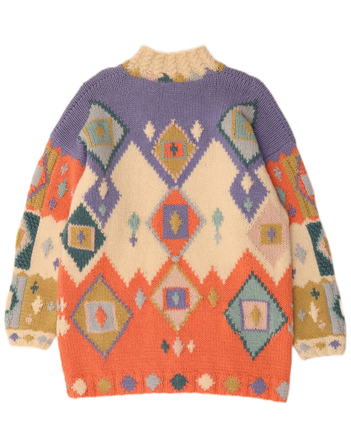 Maglione da donna con collo alto e collo alto Paco da donna UK 10 piccolo multicolore N