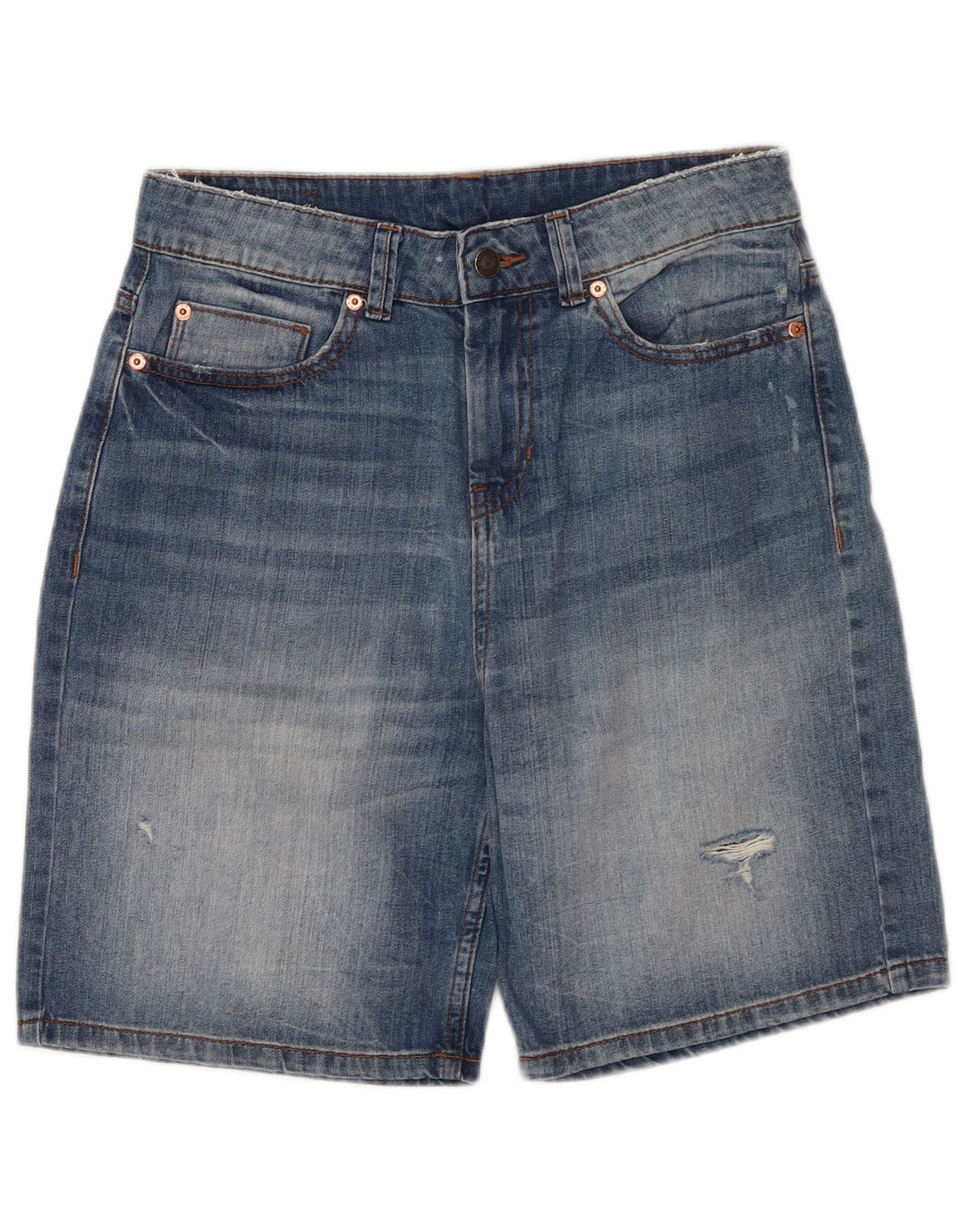 Pantaloncini di jeans da donna Benetton W30 blu medio