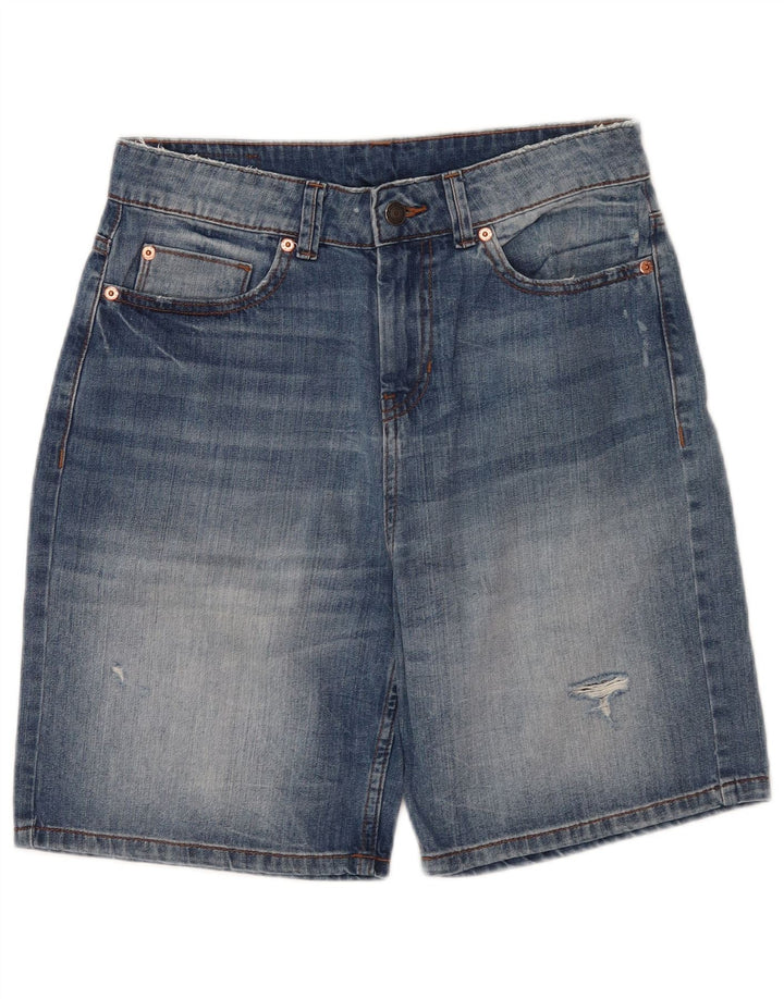 Pantaloncini di jeans da donna Benetton W30 blu medio