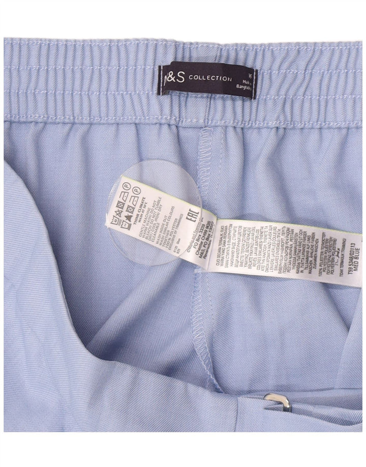 Pantaloni vestibilità regolare da donna Marks & Spencer UK 16 Large W34 L28 Blu