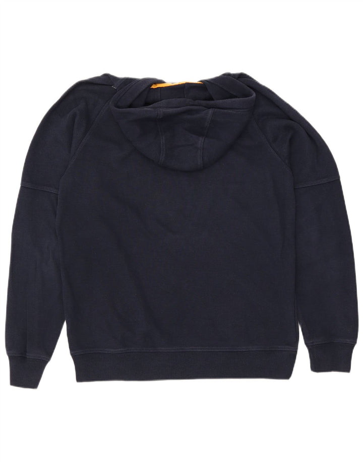 REEBOK Felpa con cappuccio grafica da uomo di grandi dimensioni in cotone blu navy