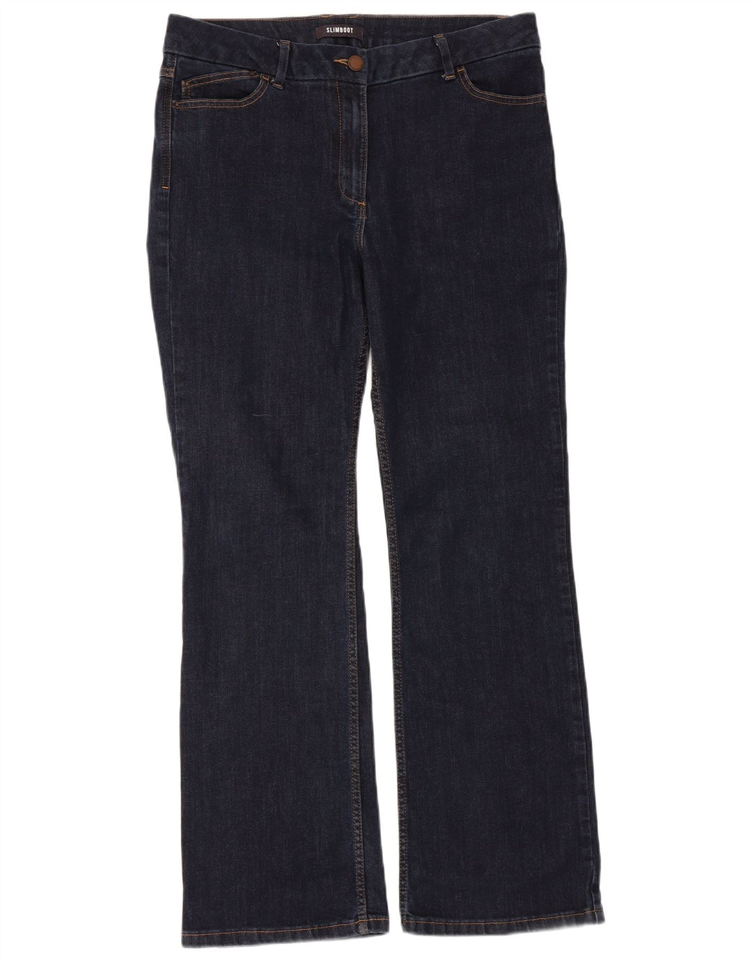 Jeans Bootcut da donna Marks & Spencer UK 16 Large W34 L30 Cotone blu navy