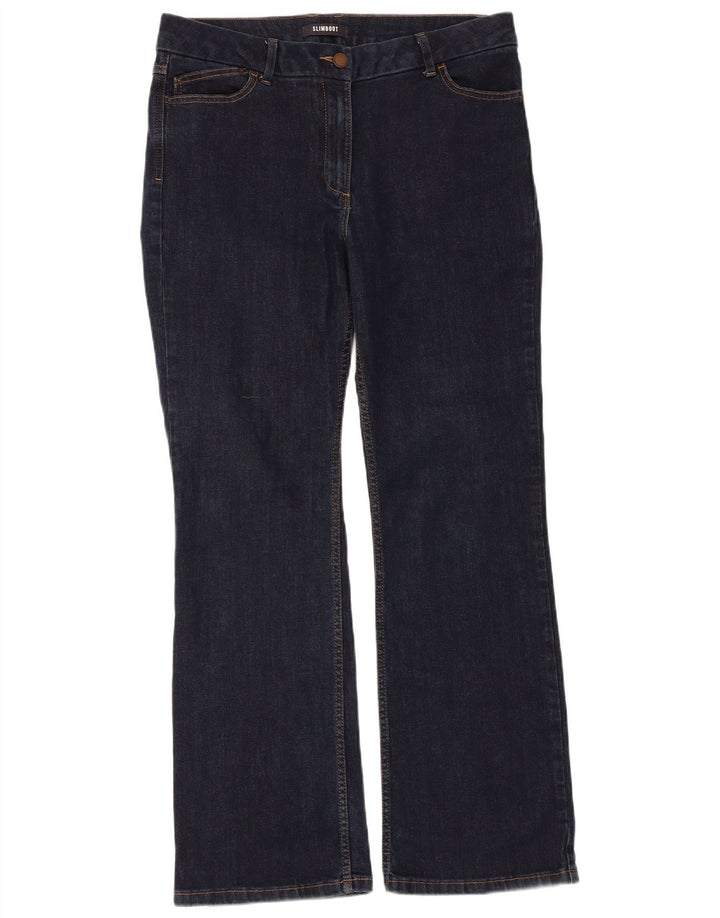 Jeans Bootcut da donna Marks & Spencer UK 16 Large W34 L30 Cotone blu navy