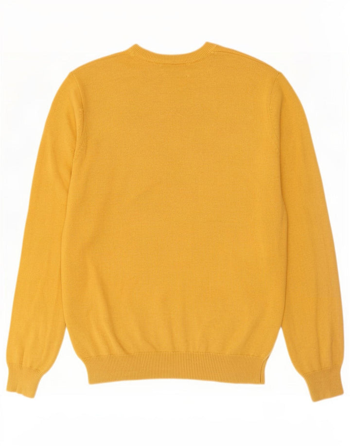 Maglione da uomo con scollo a V Marks & Spencer in cotone giallo medio