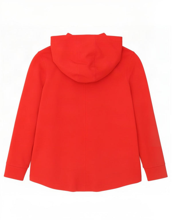 Felpa con cappuccio e zip da donna Nike UK 14 cotone rosso medio