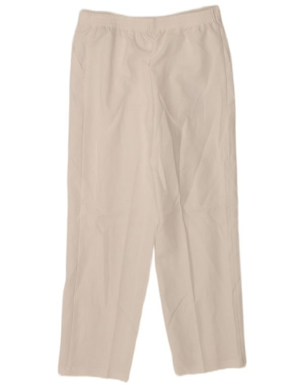 Pantaloni casual dritti da donna Marks & Spencer UK 12 Medium W30 L27 Bianco